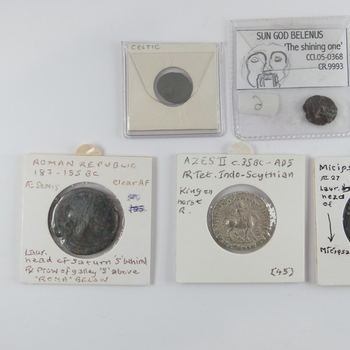 188 - Antiquarian Coins; A quantity of late Roman Republic period Coins, including A Sextus Pompey bronze ... 