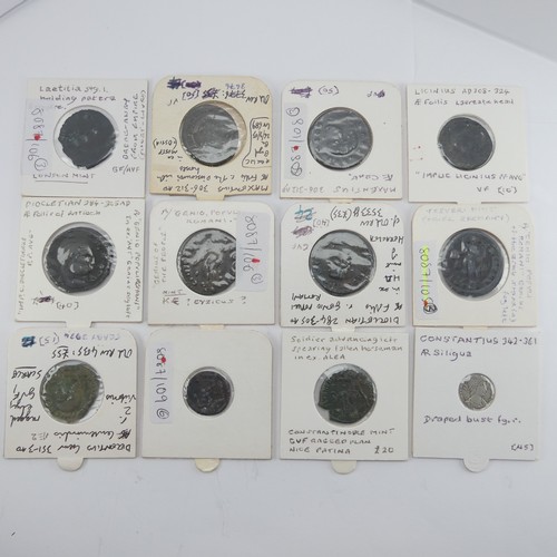 190 - Antiquarian Coins; A collection of Roman Imperial Coins, mostly 3rd and 4th Century, various mints, ... 