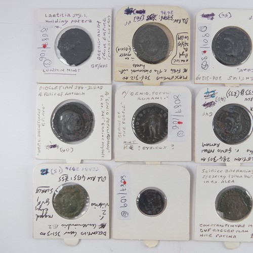 190 - Antiquarian Coins; A collection of Roman Imperial Coins, mostly 3rd and 4th Century, various mints, ... 