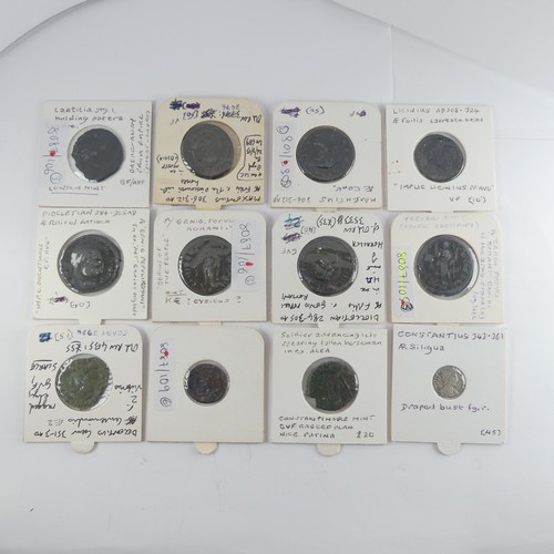 190 - Antiquarian Coins; A collection of Roman Imperial Coins, mostly 3rd and 4th Century, various mints, ... 