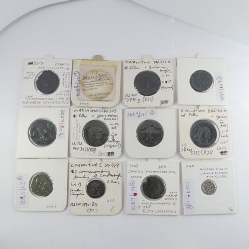 190 - Antiquarian Coins; A collection of Roman Imperial Coins, mostly 3rd and 4th Century, various mints, ... 