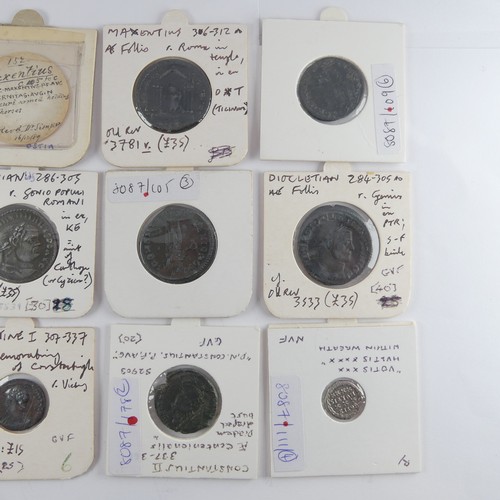 190 - Antiquarian Coins; A collection of Roman Imperial Coins, mostly 3rd and 4th Century, various mints, ... 