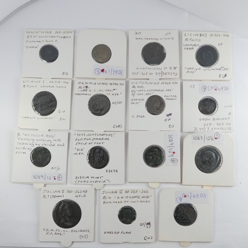 190 - Antiquarian Coins; A collection of Roman Imperial Coins, mostly 3rd and 4th Century, various mints, ... 