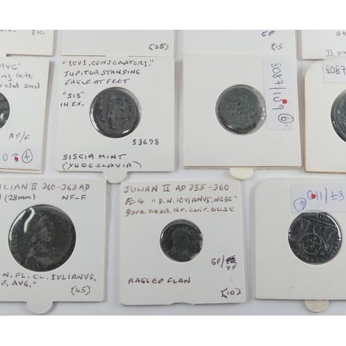 190 - Antiquarian Coins; A collection of Roman Imperial Coins, mostly 3rd and 4th Century, various mints, ... 