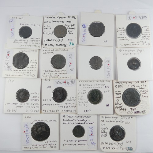 190 - Antiquarian Coins; A collection of Roman Imperial Coins, mostly 3rd and 4th Century, various mints, ... 