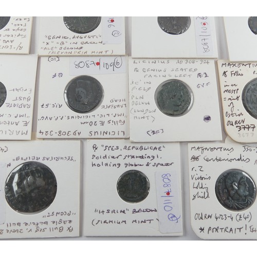 190 - Antiquarian Coins; A collection of Roman Imperial Coins, mostly 3rd and 4th Century, various mints, ... 