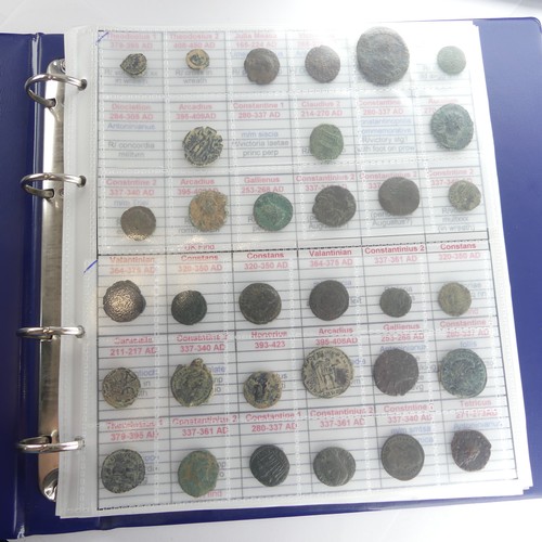 191 - Antiquarian Coins; A catalogued collection of Roman Imperial Coins, mostly 3rd and 4th Century, appr... 