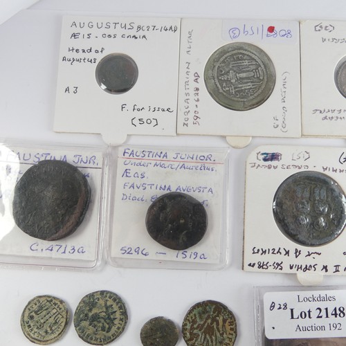 191 - Antiquarian Coins; A catalogued collection of Roman Imperial Coins, mostly 3rd and 4th Century, appr... 