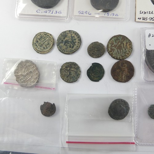 191 - Antiquarian Coins; A catalogued collection of Roman Imperial Coins, mostly 3rd and 4th Century, appr... 