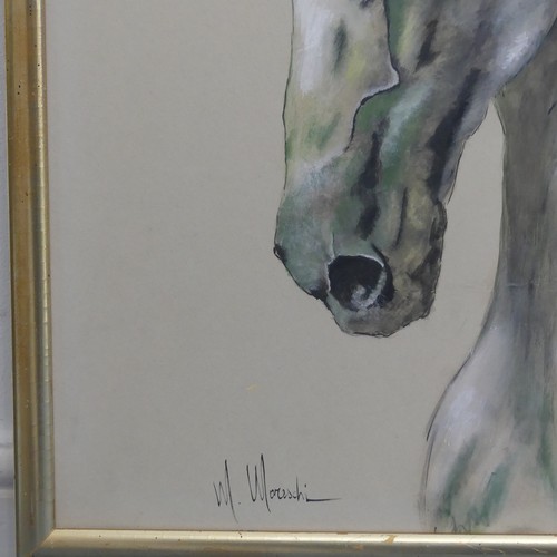 216 - Maria Moreschi (Italian, 20th century), Study of Horse's Head, watercolour and gouache, signed lower... 