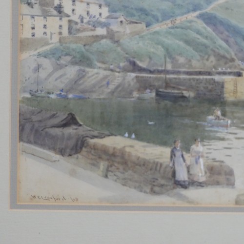 296 - William Edward Croxford (British, 1852-1926), The outer harbour, Polperro, watercolour, signed and d... 