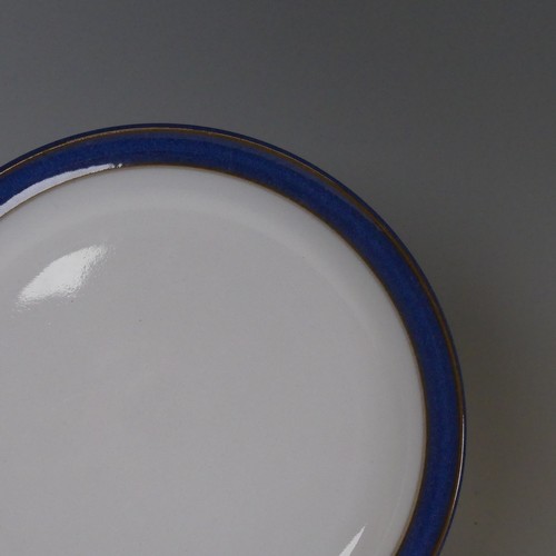 122 - A Denby Imperial Blue pattern part Dinner and Tea Service, comprising seven Dinner Plates, seven Sid... 