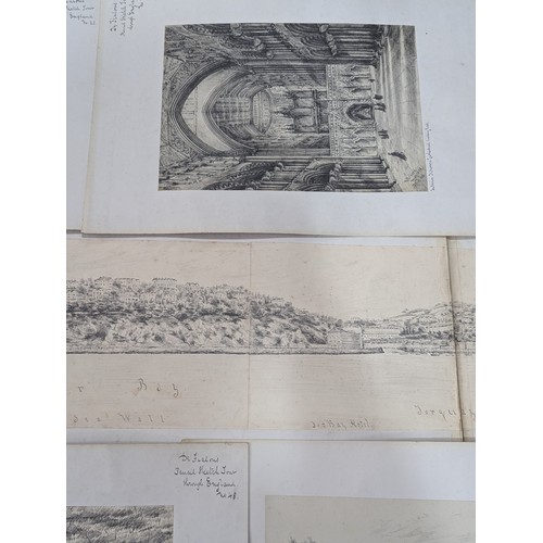 277 - De Fialon?; (19th Century), ten pencil sketches, each titled, 'De Fialon's Pencil Sketch Tour throug... 