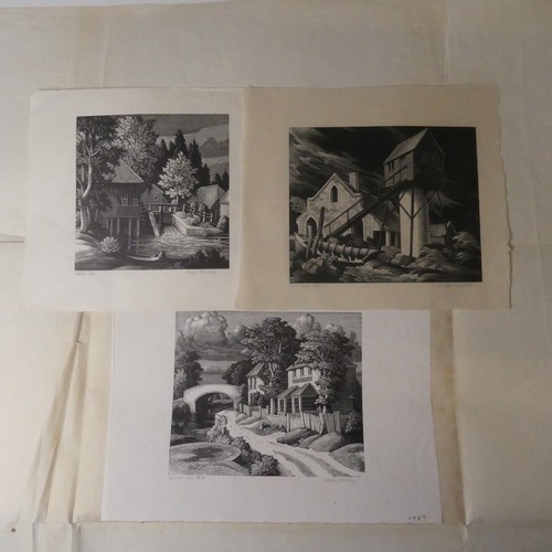 219 - George Mackley RE (1900-1983) Three limited edition wood engravings, each signed by the artist in pe... 