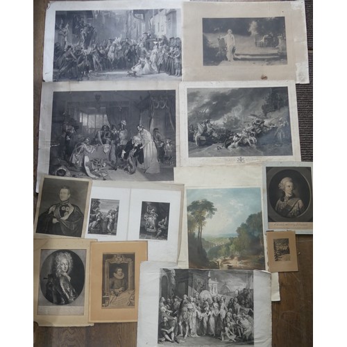 279A - A large quantity of Antiquarian Prints, Etchings, Posters and scraps, etc., circa 18th to early 20th... 