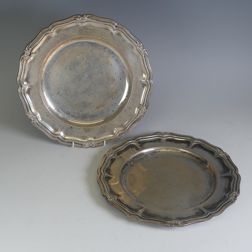 31 - A pair of early 20thC Danish silver Salvers, .826 standard, hallmarked 1910 with assay master's mark... 