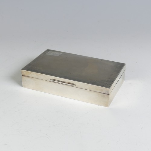 13 - An Elizabeth II silver Cigarette Box, by Poston Products Ltd., hallmarked Birmingham 1953, of h... 