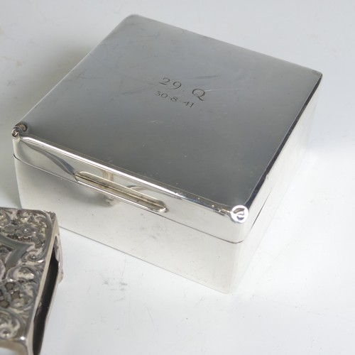 17 - A George V silver lady's Cigarette Case, by Joseph Gloster Ltd, hallmarked Birmingham 1917, 7.5... 