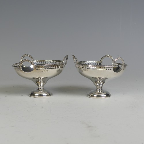 11 - A pair of George V silver Bon Bon Dishes, by Adie Brothers Ltd., hallmarked Birmingham 1925, of circ... 