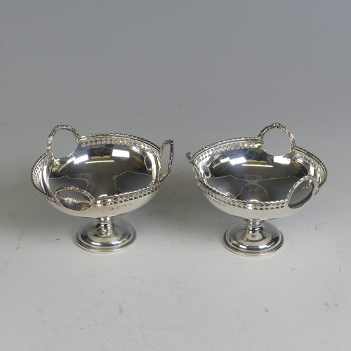 11 - A pair of George V silver Bon Bon Dishes, by Adie Brothers Ltd., hallmarked Birmingham 1925, of circ... 