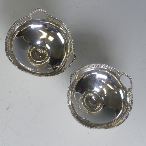 11 - A pair of George V silver Bon Bon Dishes, by Adie Brothers Ltd., hallmarked Birmingham 1925, of circ... 