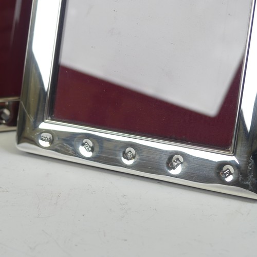 63 - A pair of Elizabeth II silver mounted Easel Frames, by Roberts & Dore Ltd, hallmarked Sheffield ... 