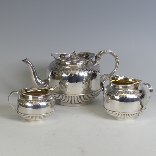 54 - A late Victorian silver three piece Tea Set, by Elkington & Co Ltd., hallmarked Birmingham 1896/... 