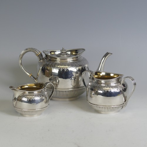 54 - A late Victorian silver three piece Tea Set, by Elkington & Co Ltd., hallmarked Birmingham 1896/... 