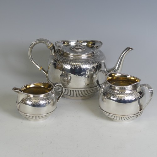 54 - A late Victorian silver three piece Tea Set, by Elkington & Co Ltd., hallmarked Birmingham 1896/... 