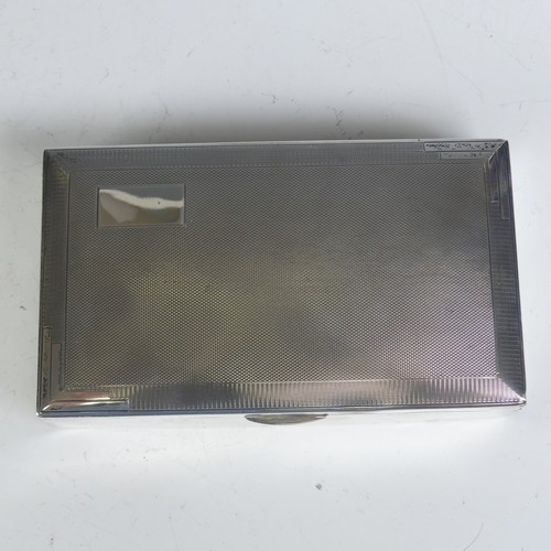 59 - A George VI silver Cigarette Box, by Sanders & Mackenzie, hallmarked Birmingham 1934, of rectang... 