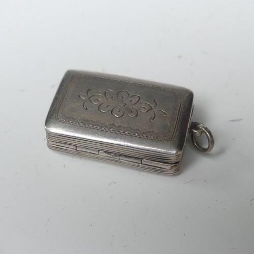 69 - A small William IV silver Vinaigrette, by William Simpson, hallmarked Birmingham 1830, of rectangula... 