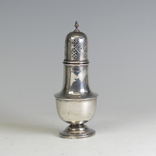 76 - A George V silver Sugar Caster, by Viner's Ltd., hallmarked Sheffield, 1933, of traditional form wit... 