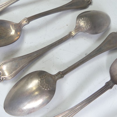 88 - A set of ten American sterling silver Teaspoons, by A.Stowell & Co., initialled, 15cm long, 9.7o... 