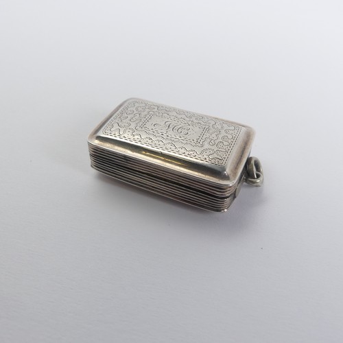 69 - A small William IV silver Vinaigrette, by William Simpson, hallmarked Birmingham 1830, of rectangula... 