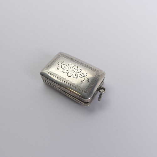 69 - A small William IV silver Vinaigrette, by William Simpson, hallmarked Birmingham 1830, of rectangula... 