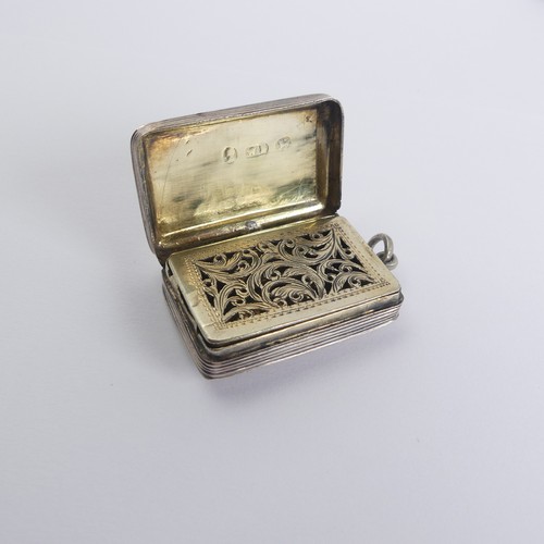 69 - A small William IV silver Vinaigrette, by William Simpson, hallmarked Birmingham 1830, of rectangula... 