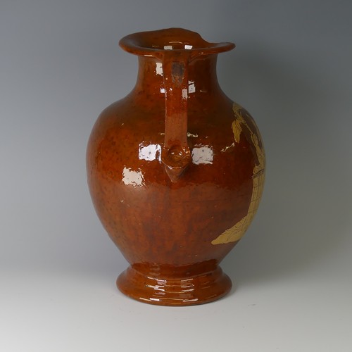 3 - Edwin Beer Fishley (1832 - 1912) a Fremington Pottery twin-handled Vase, in slipware and sgraffito d... 