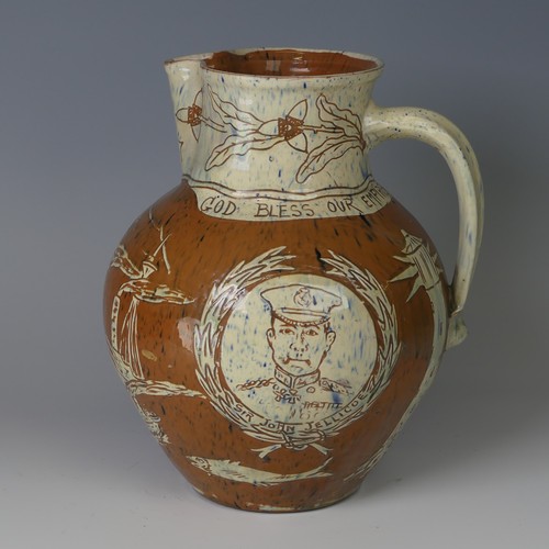 41 - William Fishley Holland (1888-1971) a Braunton Pottery Harvest Jug, decorated in slipware and sgraff... 