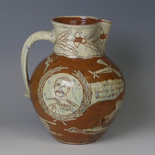 41 - William Fishley Holland (1888-1971) a Braunton Pottery Harvest Jug, decorated in slipware and sgraff... 