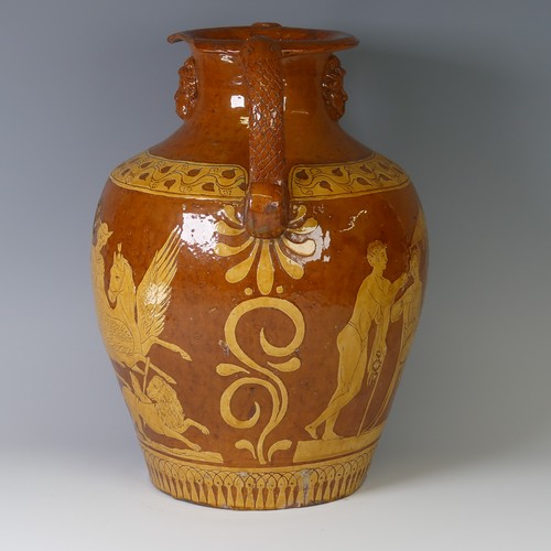 8 - Edwin Beer Fishley (1832-1912) a Fremington Pottery twin-handled Vase, decorated in slipware and sgr... 