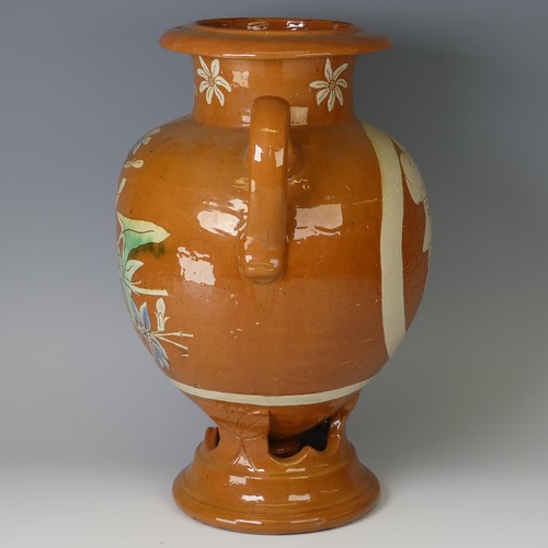 14 - Edwin Beer Fishley (1832-1912) a Fremington pottery twin-handled Vase, of large proportions, decorat... 