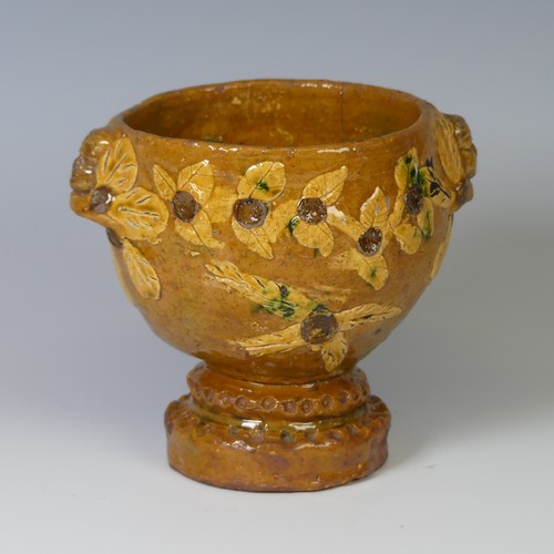 1 - George Fishley (attrib.) (1771-1865) a North Devon pottery Pedestal Bowl, hand-built pottery Bowl de... 