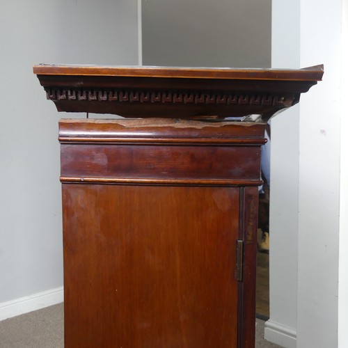 527 - A 19th century mahogany bureau Bookcase, moulded cornice over two astragal glazed doors, raised on b... 