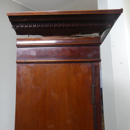 527 - A 19th century mahogany bureau Bookcase, moulded cornice over two astragal glazed doors, raised on b... 