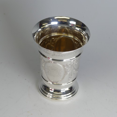 92 - A limited edition Elizabeth II Silver Jubilee commemorative Britannia silver Beaker, by S J Ros... 