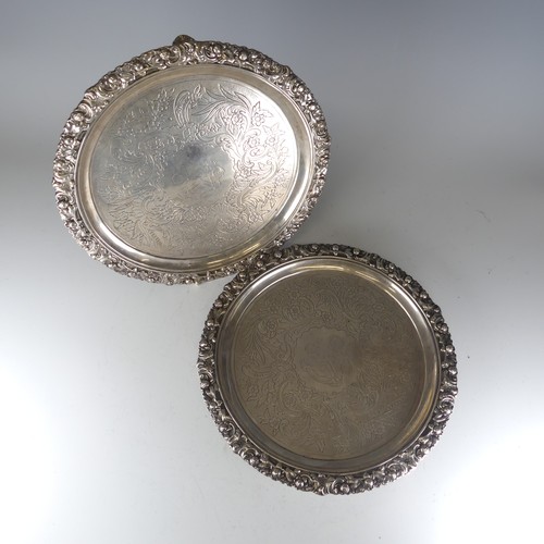 79 - A pair of William IV Scottish silver Salvers, with makers marks for Marshall & Sons, and also El... 