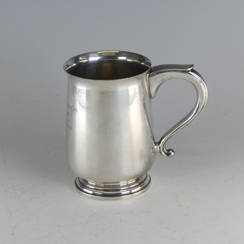 110 - An Elizabeth II silver Mug, by Elkington & Co Ltd., hallmarked Birmingham 1959, with scroll... 