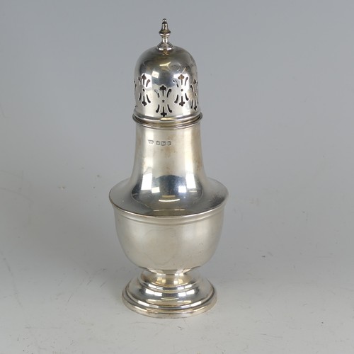 116 - An Elizabeth II silver Sugar Caster, by Viner's Ltd., hallmarked Sheffield, 1961, of traditional for... 