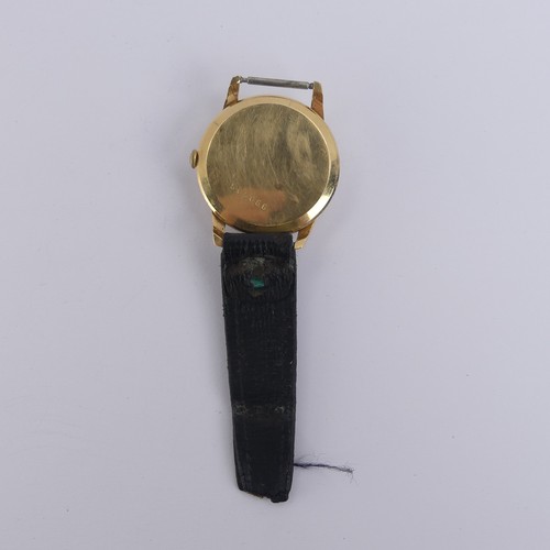 147 - A vintage 18ct yellow gold cased Zodiac Calendar Wristwatch, the silvered dial with gilt batons and ... 