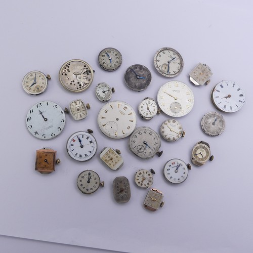 152 - A small quantity of Watch Parts, dials and movements including a lady's Tudor, others including Long... 